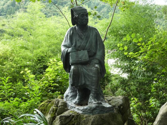 Bashô-Statue in Yamadera